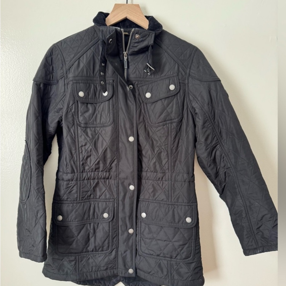 Barbour Quilted Utility Jacket in Black